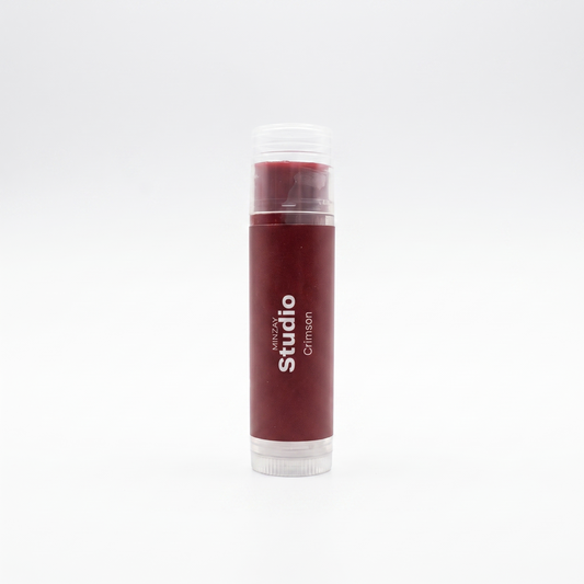 MINZAY cream blush stick in Crimson, a long-wear shade for oily skin