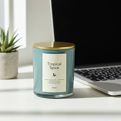 Tropical Spice hand-poured scented candle by MINZAY - view 2 of 3