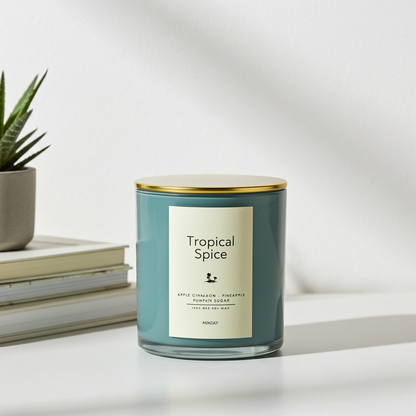 Tropical Spice hand-poured scented candle by MINZAY - view 3 of 3